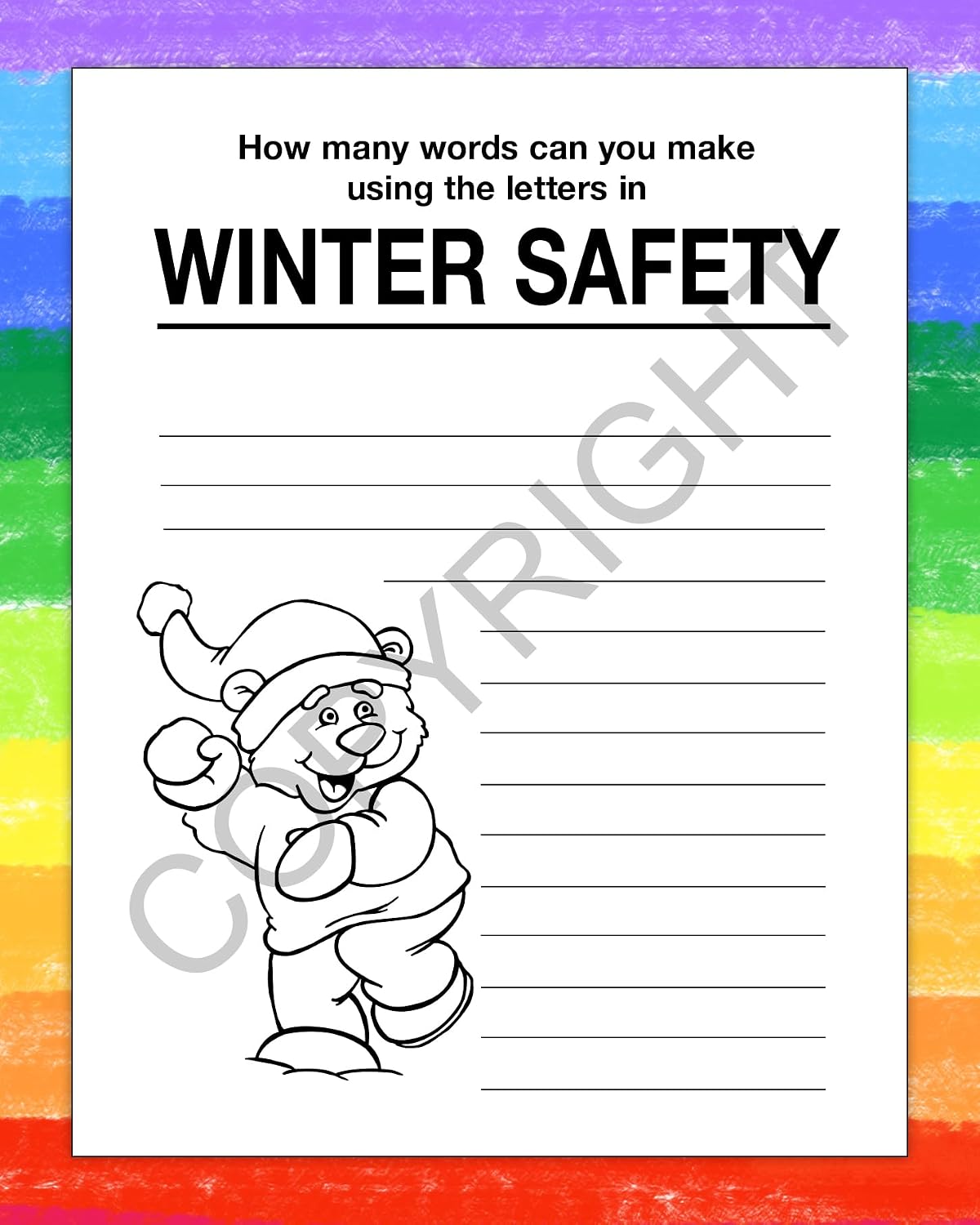 ZOCO – Make Winters & Holidays Safe - Custom Coloring Books (250 Bulk Pack, Without Crayons) – Holiday Activity Books for Kids, Stocking Stuffers, Xmas Party Favors, Sunday School, Made in USA