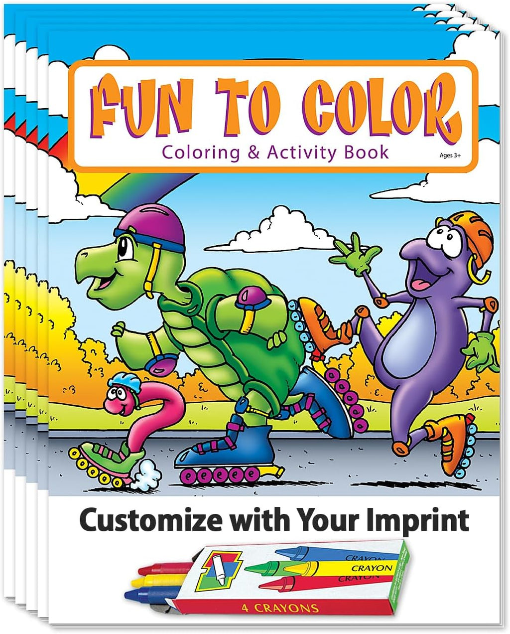 ZOCO – Fun to Color - Custom Coloring & Activity Books for Kids Ages 3+ (250 Bulk Pack, With Crayons) – Summer Party Favors, Goodie Bag Fillers, Games & Puzzles
