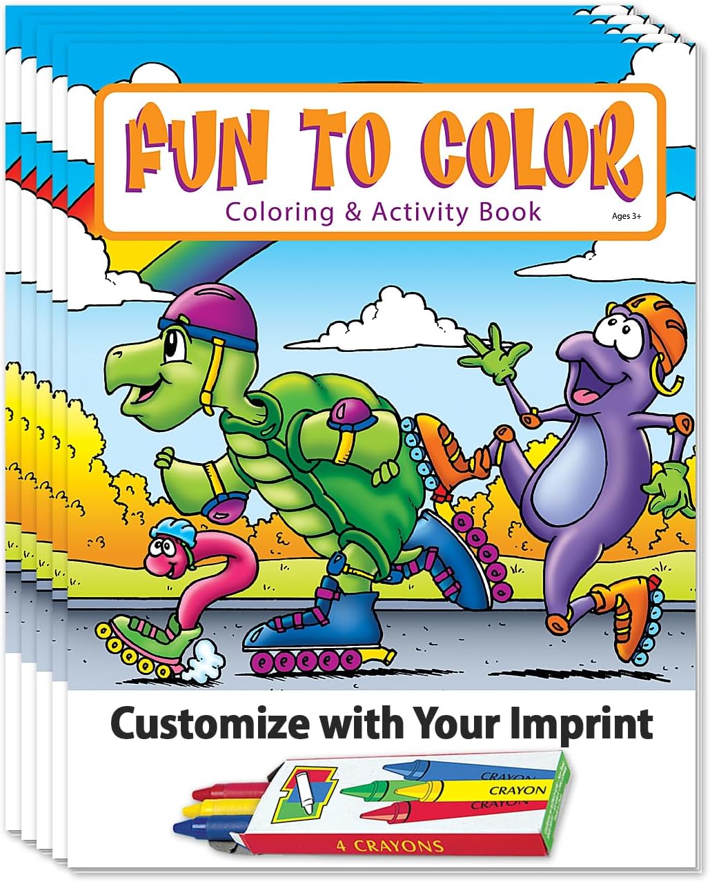 ZOCO – Fun to Color - Custom Coloring & Activity Books for Kids Ages 3+ (250 Bulk Pack, With Crayons) – Summer Party Favors, Goodie Bag Fillers, Games & Puzzles
