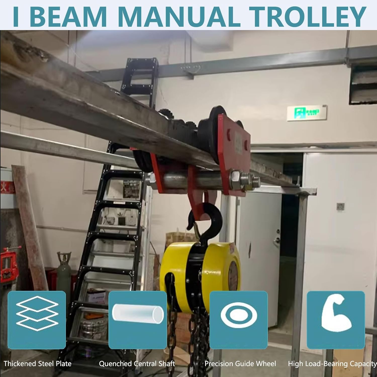 1-3 Tons | 2200-6600 Lb Capacity,manual Hand Truck,steel Push Beam Hand Truck,adjustable Flange Width 2.7 Inches - 5.5 Inches,suitable For Garages,warehouses,construction Sites(3ton/6600lbs)