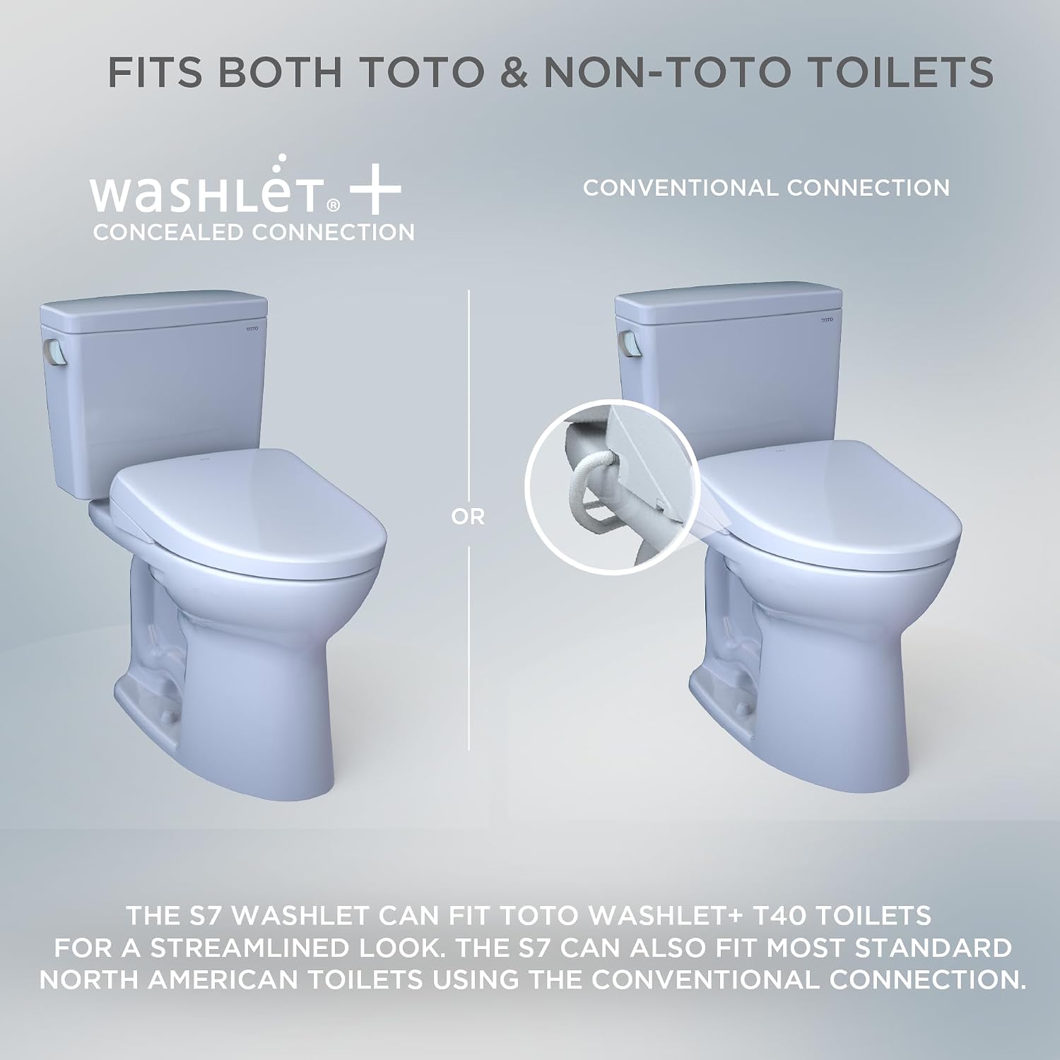 TOTO® WASHLET® S7 Electronic Bidet Toilet Seat with EWATER+® Bowl and Wand Cleaning, Contemporary Lid, Elongated, Sedona Beige - SW4726#12