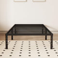 Twin XL 14 Inch Metal Bed Frame with Sturdy, Heavy Duty,Stable Structure,Easy Assembly,Bedroom,Guest Room,No Box Spring Needed, Iron,Child,Black