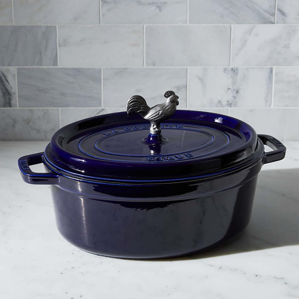 Staub Cast Iron 5.75-qt Coq au Vin Cocotte - Dark Blue