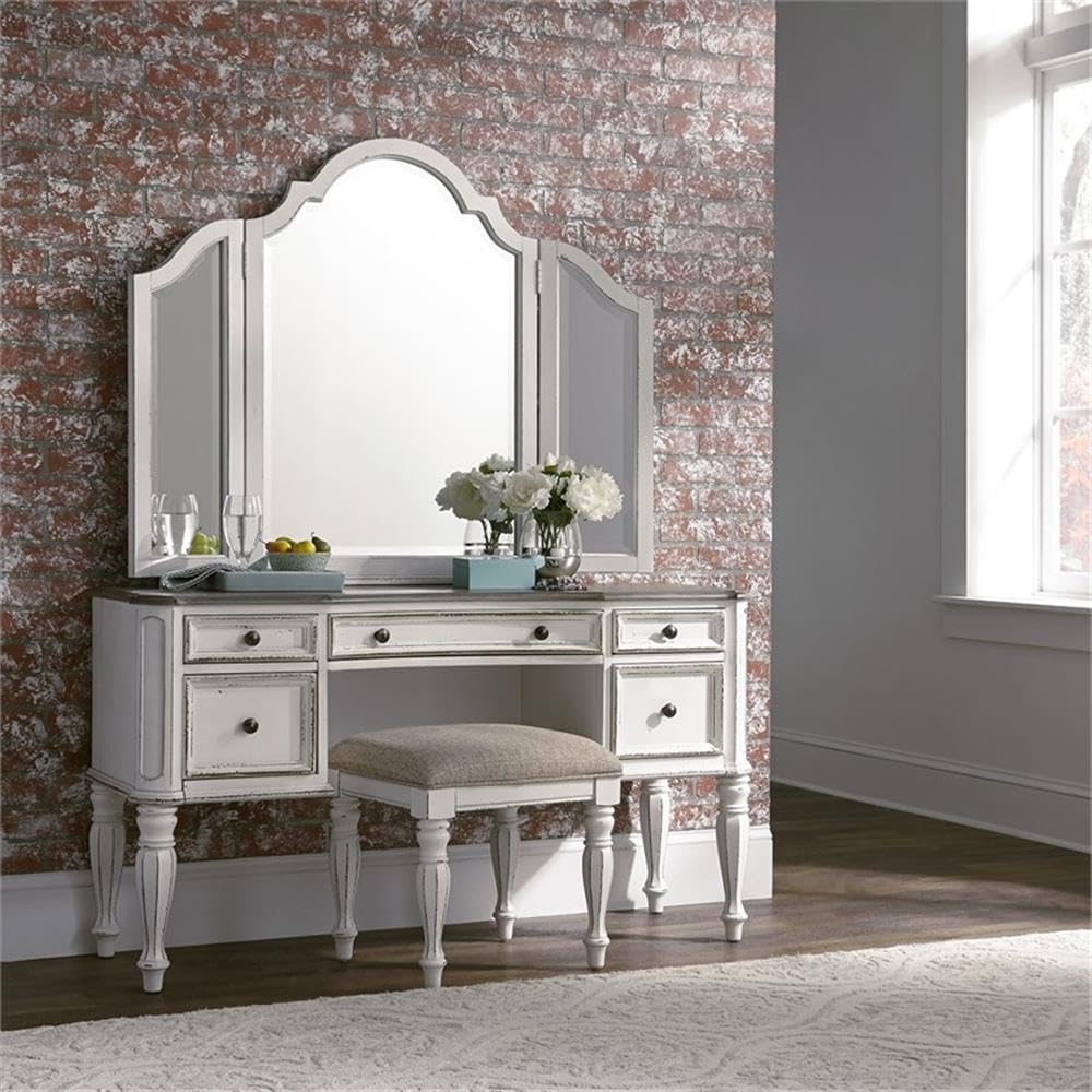 Liberty Furniture Industries Magnolia Manor 3 Piece Vanity Set, White