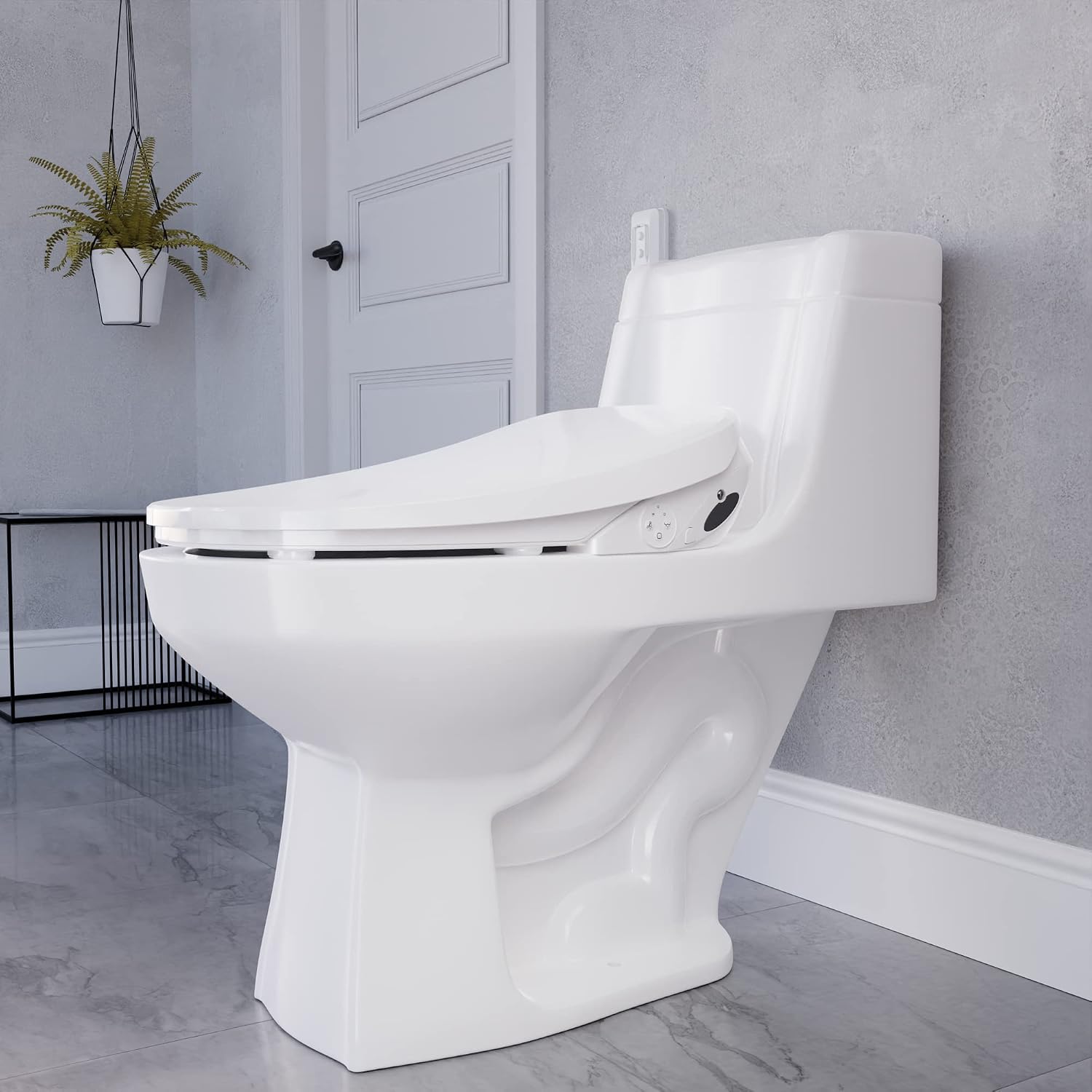 Ember Elongated Smart Electric Bidet Toilet Seat with Remote Control and Heated Seat
