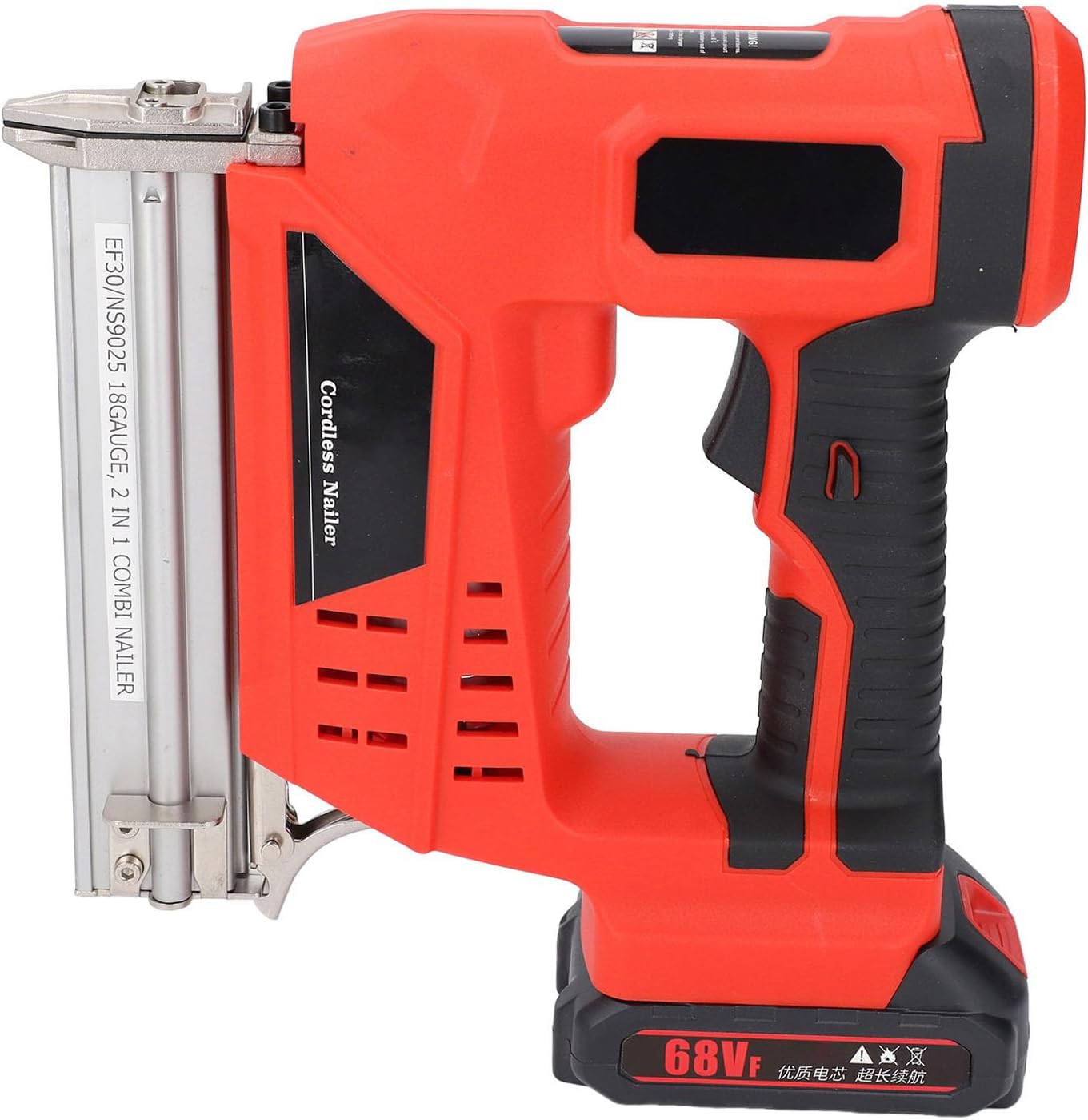 Cordless Brad Nailer,18V 2Ah Lithium Battery Powered Cordless Nail Gun with Modes, Electric Staple Gun, Nailer Staple Kit for Woodworking DIY Projects, Depisutacgxmeqzg76