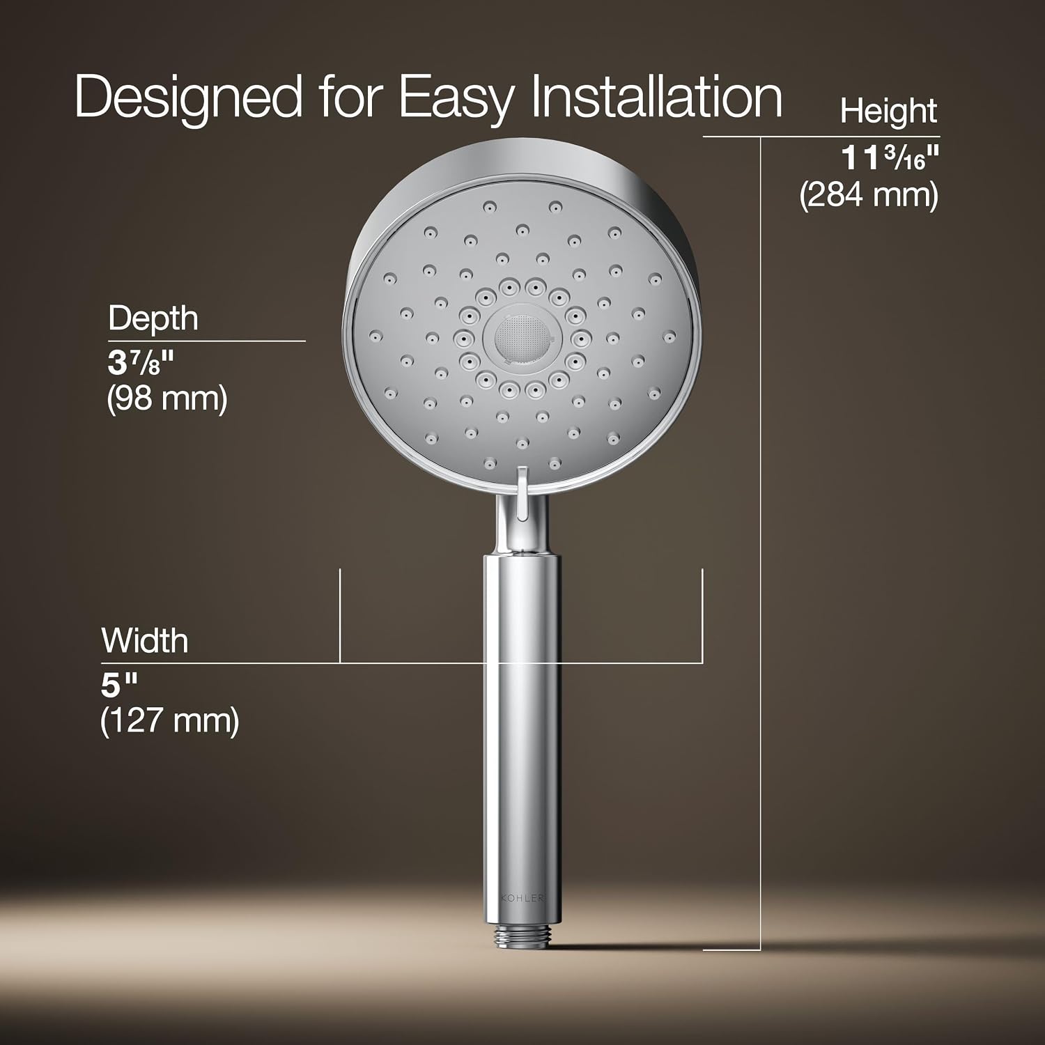 Kohler 22166-CP Purist® Four-function handshower, 2.5 gpm, Polished Chrome