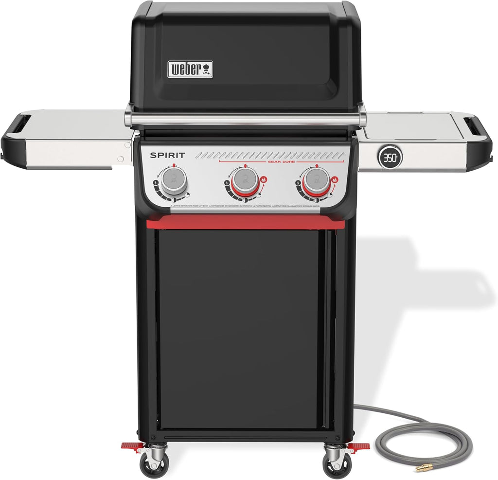 Weber Spirit EP-325 Natural Gas Grill for Outdoor Cooking and BBQ, 3 Boost Burners, Black