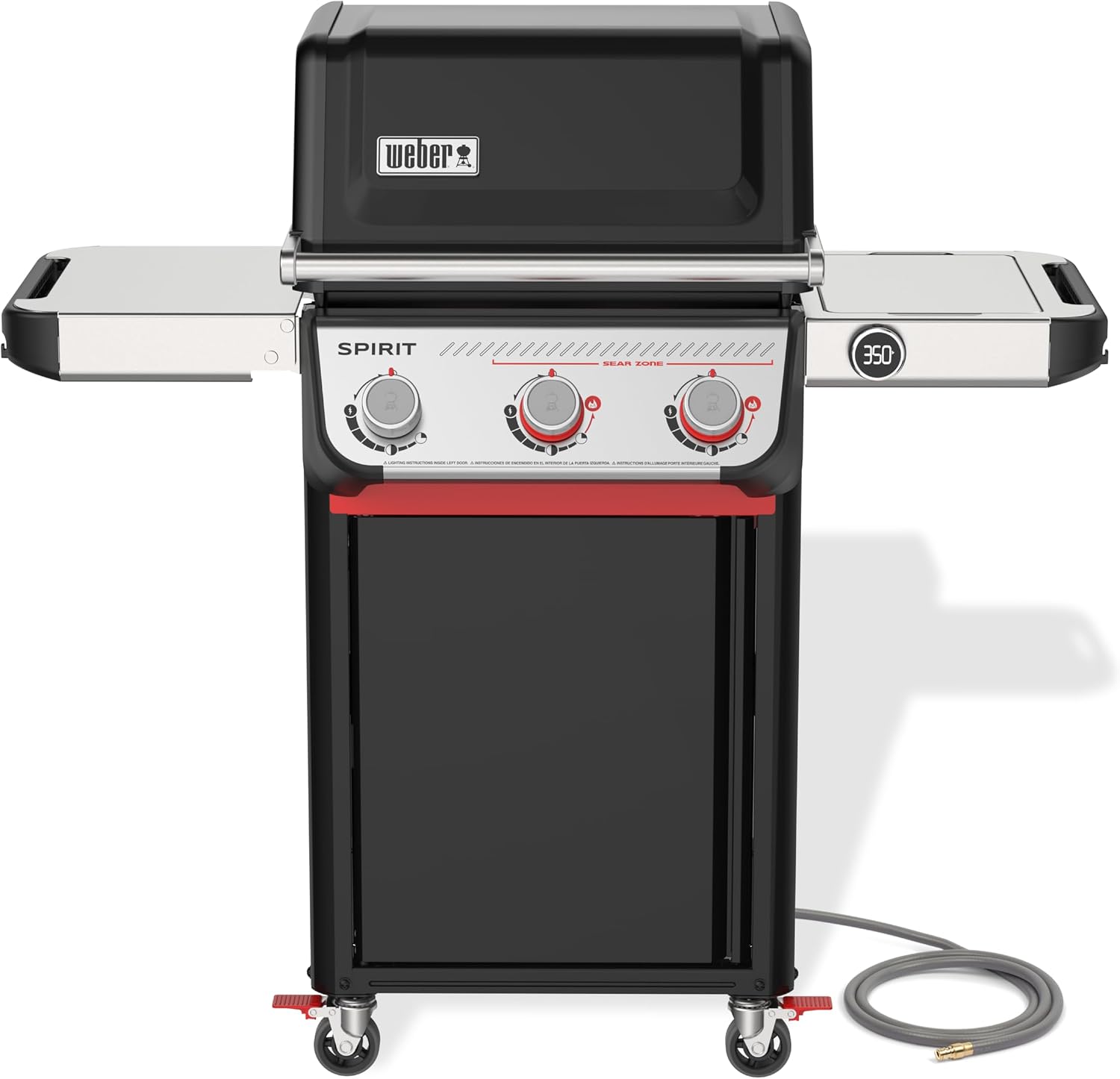 Weber Spirit EP-325 Natural Gas Grill for Outdoor Cooking and BBQ, 3 Boost Burners, Black