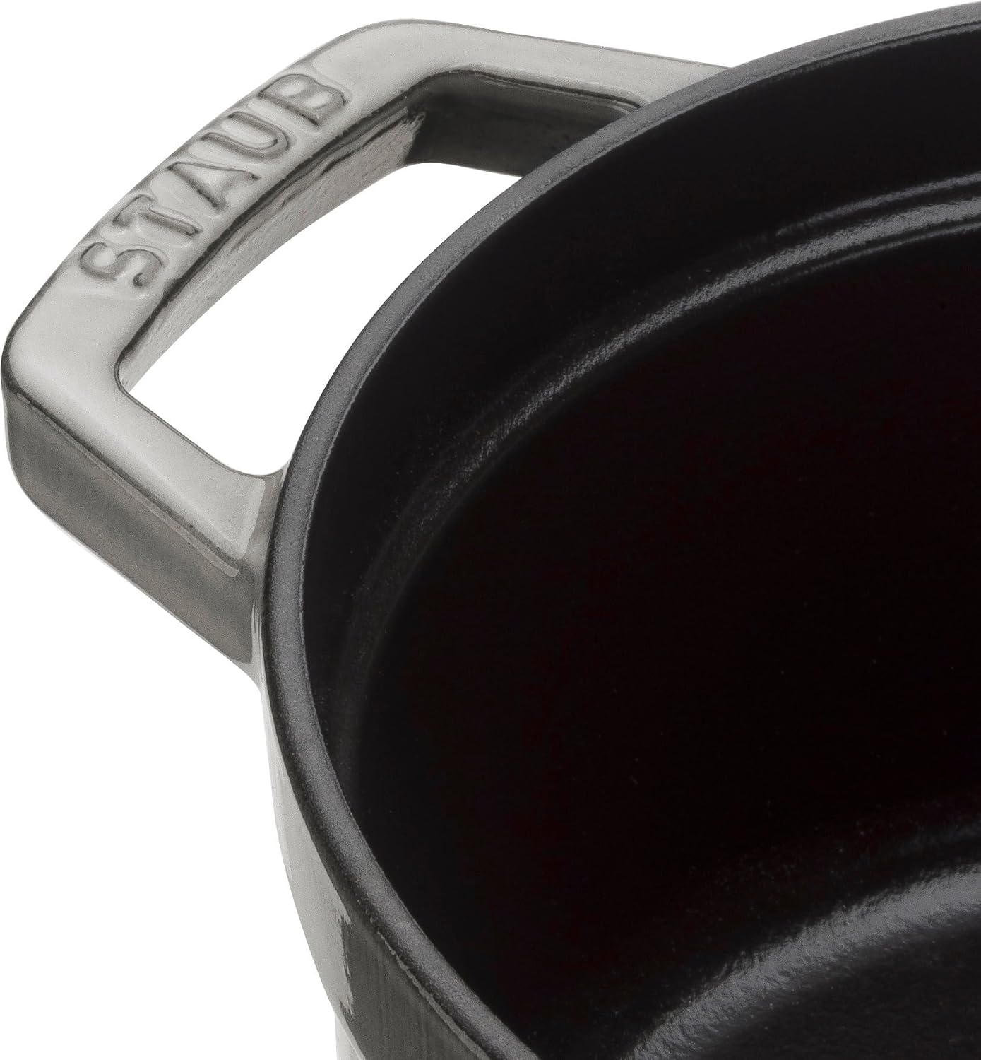 STAUB Cast Iron Roaster/Cocotte, Round, 34 cm, 12.6 L, Graphite Grey
