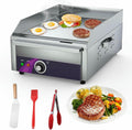 Commercial Electric Griddle 13.7' with Handle, Countertop Flat Top Griddle 2500W Non-Stick Restaurant Teppanyaki