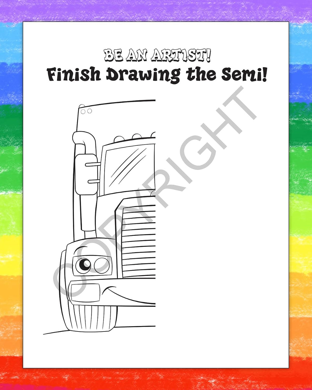 ZOCO – Tons of Trucks – Custom Coloring Books (250 Bulk Pack, With Crayons) – Construction & Trucking Company Promotional Handout for Kids