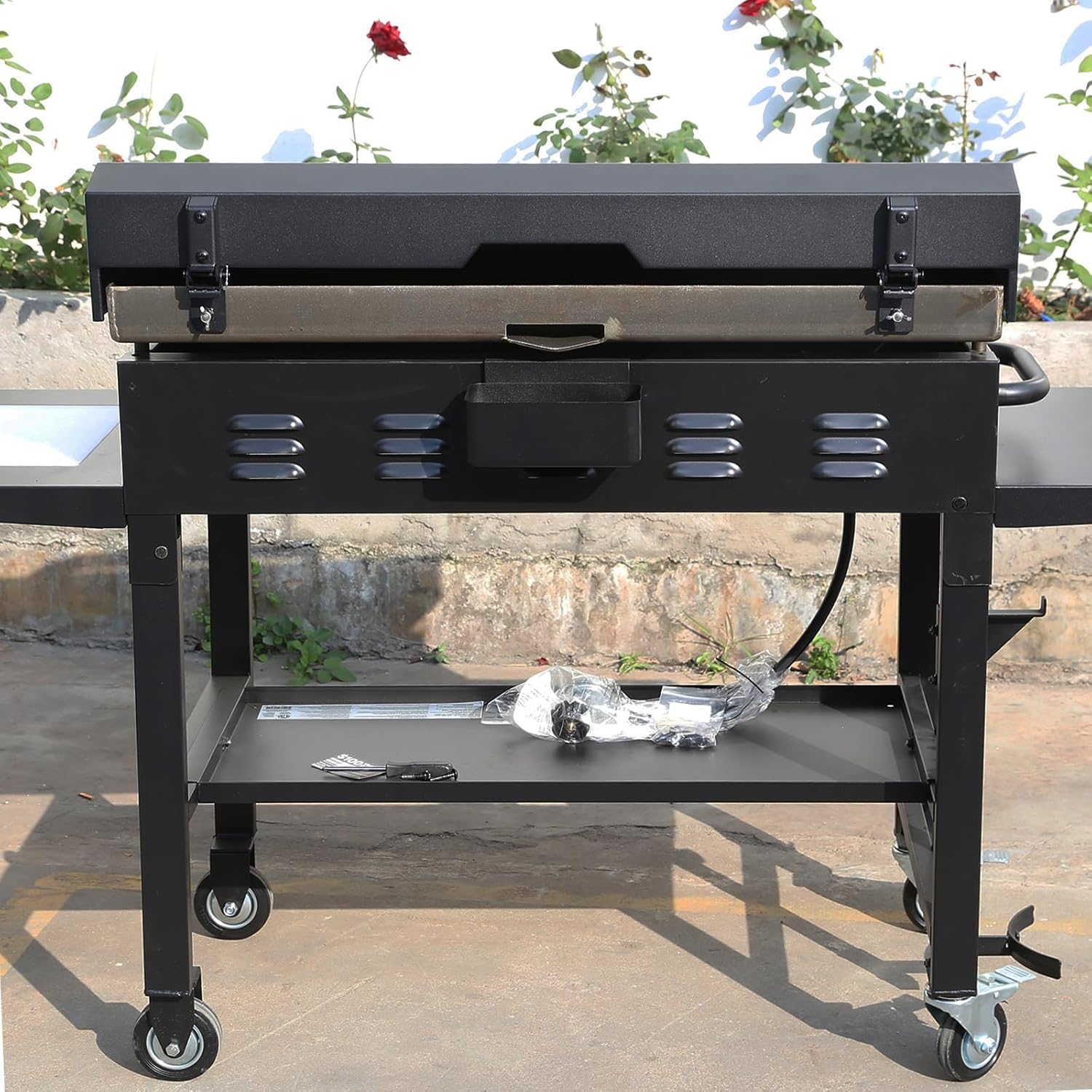 Griddle Lid Back-hinged Design for 36' Blackstone Griddle, Nexgrill, Member Mark Griddle and Other 36'' griddles, Hard Cover Hood with Handle for 36 Inch Blackstone Table Top Griddles