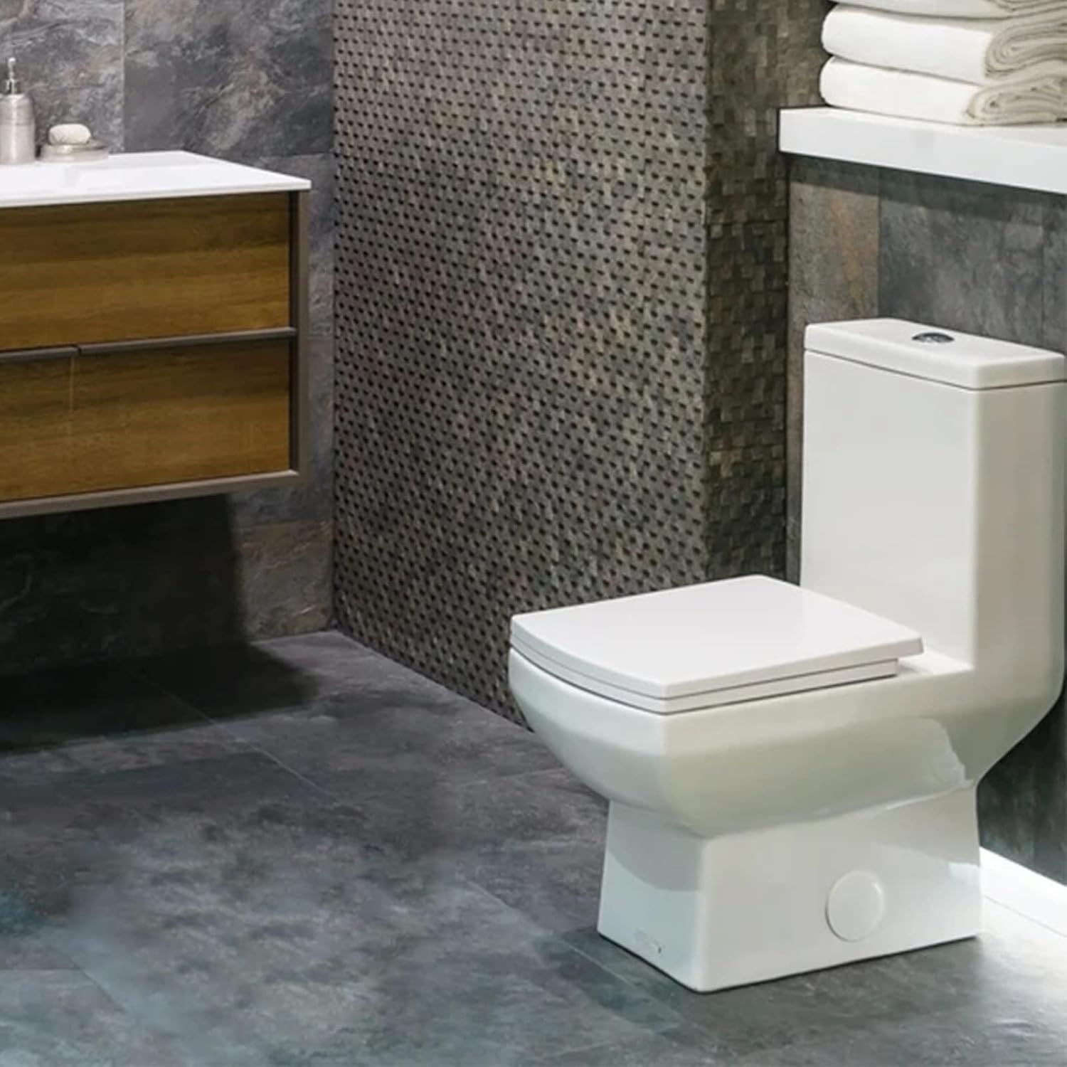 Soft Close Toilet Seat with Quick Release Hinge - White PP Material Rounded Design Easy Clean Top Fixing