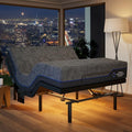 Marsail Queen Adjustable Bed Frame with Head & Foot Incline, Wireless Remote, 4 USB Ports & LED Night Light, Electric Adjustable Bed Base with 4 Height Options