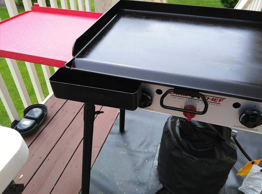 Uniflasy Fry Griddle Top for Camp Chef 2 burner Stove, 14'x32' FlatTop Gas Grill StoveTop Accessories Grease Catcher Pan for Camp Chef Stove Griddles,Grill Collection Pan for SG60 SG90 SG100