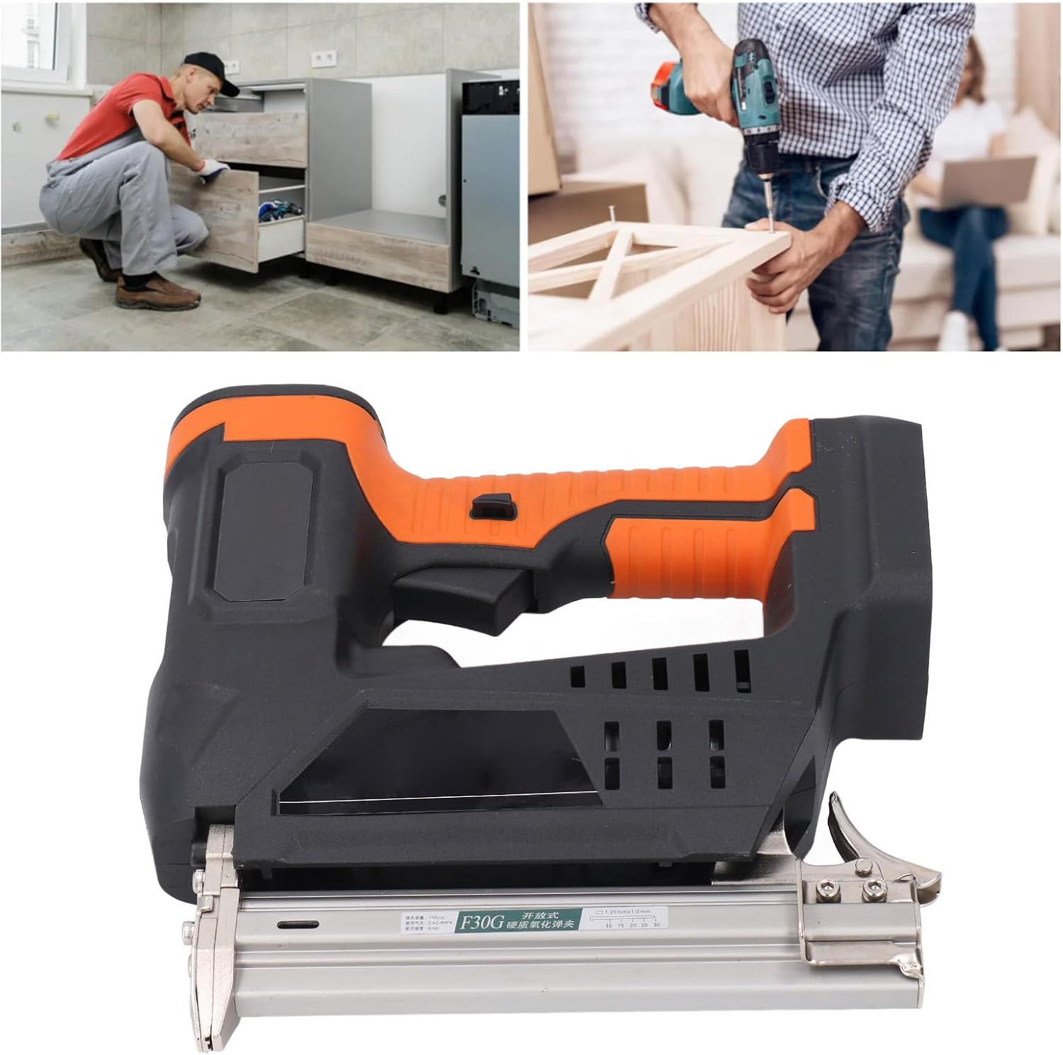Electric Brad Nailer Cordless Automatic Ergonomic Design Battery Powered Nail for BL1850 Battery