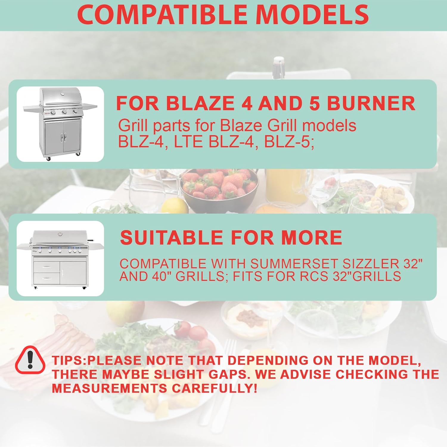 Full Size Griddle Insert for Blaze Grill 4/5 Burner Gas Grill, Flat Top Griddle Plate Replacement for BLZ-4LTE BLZ-5 Summerset Sizzler 32' & 40', RCS RJC32A, 29''L x 17.9''W No Coating-Carbon Steel