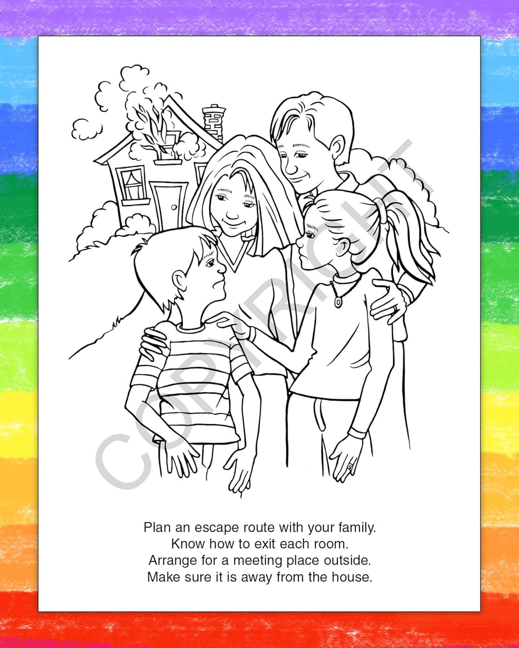 ZOCO – Fire Safety for Kids – Custom Promotional Firefighter Coloring Books (250 Bulk Pack, with Crayons) – Fire Prevention Week Items – Add Your Imprint to the Front Cover