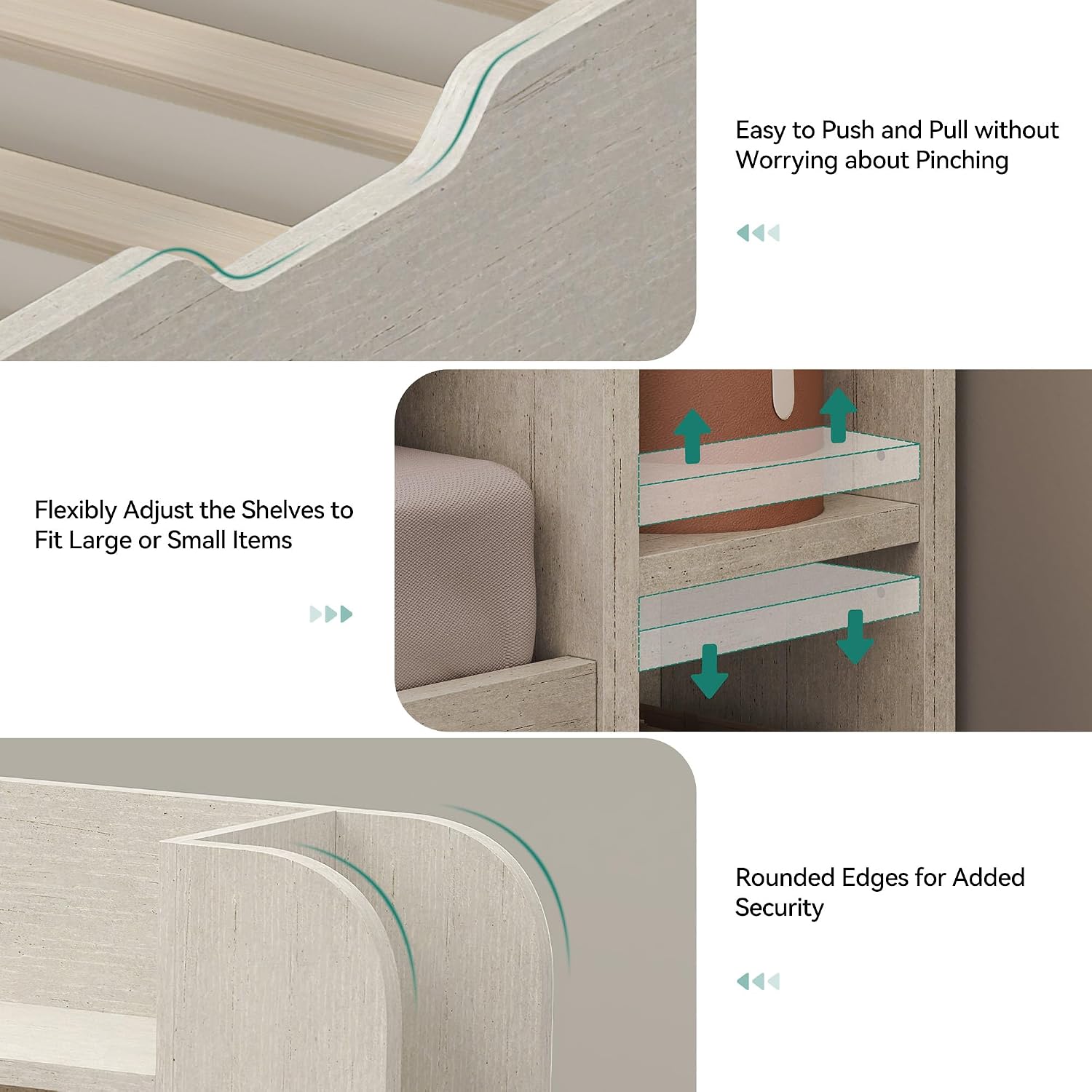 DWVO Twin Size Bed with Trundle, Bookcase Bed Frame with Storage Headboard and Charging Station, RGB LED Lights Bed with Wooden Support with Type-C, No Box Spring Needed, Noise Free, White