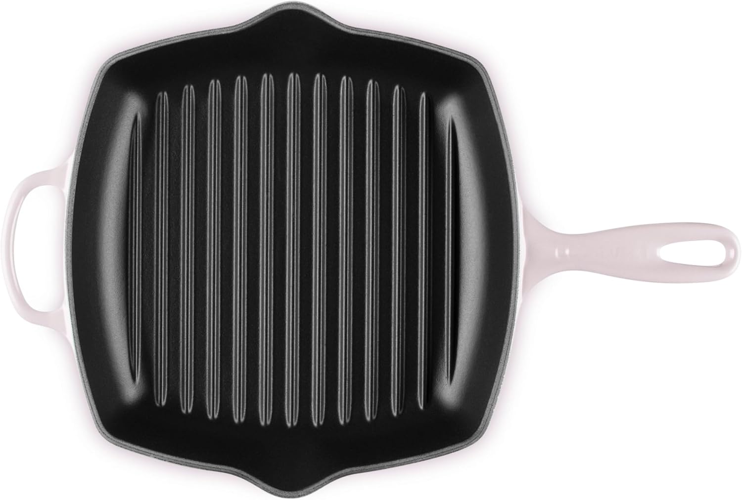 Le Creuset Enameled Cast Iron Signature Square Skillet Grill, 10.25', Shallot