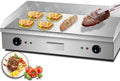 5000W Commercial Flat Top Electric Griddle – Dual Temperature Control, Stainless Steel Teppanyaki Countertop Grill, Adjustable Temp 50°C-300°C, with Grease Tray