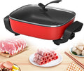 Electric Flat Top Grill, Electric Griddle, Flattop Grills Indoor Safely Washable, Suitable for Frying Grilling Stir Frying(red,30 * 30 * 6)