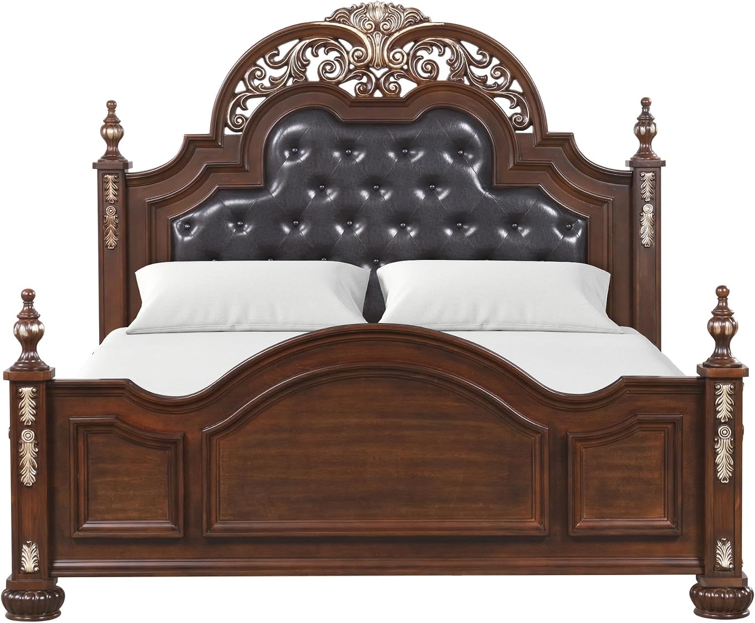 Glory Furniture Lyon G07100A-QB Cherry Finished Wood Bed