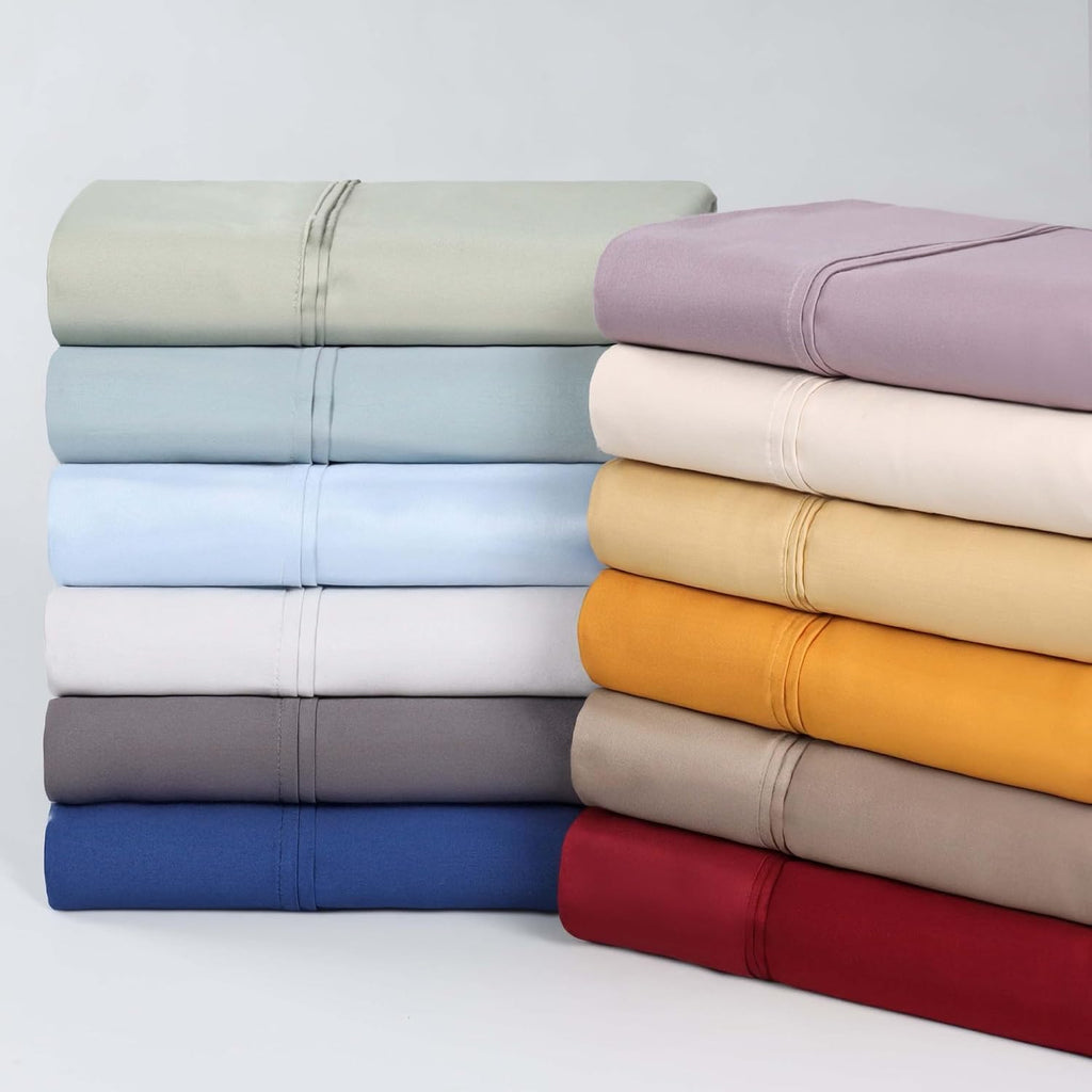 Superior 1200 Thread Count Egyptian Cotton Sheet Set, Bedroom Sheets, Modern Home Essentials, Luxury Bedding, 1 Elastic Deep Pocket Fitted Bed Sheet, 1 Flat Sheet, 2 Pillowcases, King, Charcoal