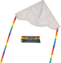In the Breeze Coloring Delta 30-inch Kite - 50 Piece Party Pack - Single Line Kite - Includes Crayons, Line and Bag - Creative Fun for Everyone, 3186-PACKS