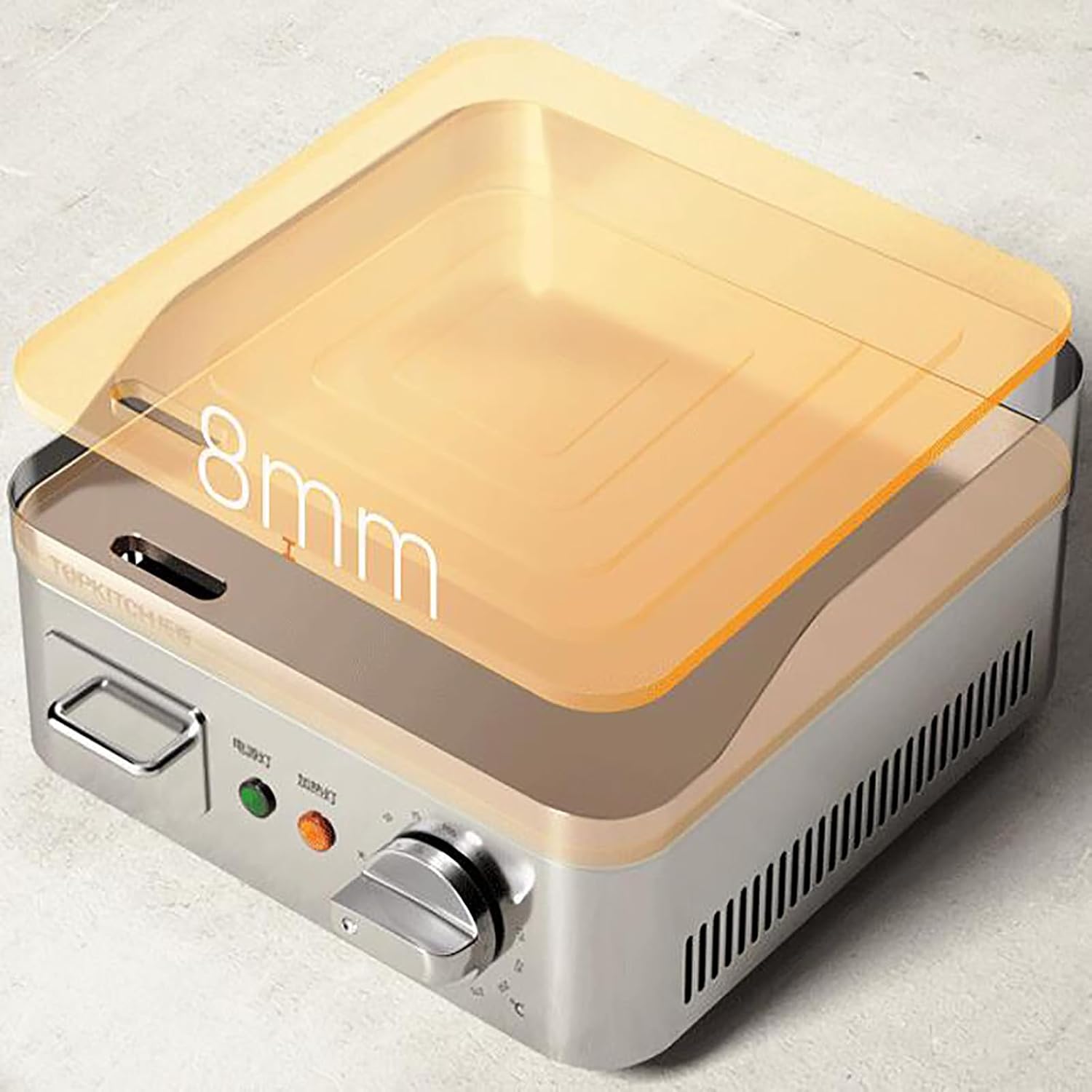 2000W 9' Commercial Electric Countertop Griddle Stainless Steel Flat Top Grill Hot Plate BBQ Flat Large Restaurant Grill, Adjustable Thermostatic Control for Home Commercial Places