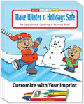 ZOCO – Make Winters & Holidays Safe - Custom Coloring Books (250 Bulk Pack, with Crayons) – Holiday Activity Books for Kids, Stocking Stuffers, Xmas Party Favors, Sunday School, Made in USA