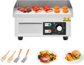 14' Commercial Electric Griddle, Stainless Steel Countertop Griddle, Electric Flat Top Grill With Shovel Brush, Restaurant Teppanyaki Grill Cooking Equipment, Temperature Control 50°C - 300°C