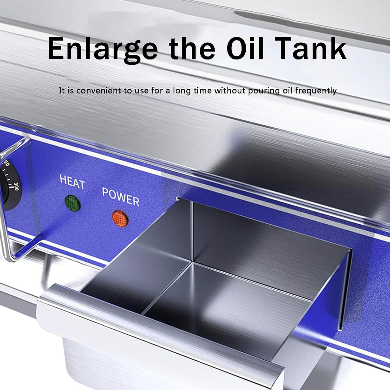 21.6'X15.7' Commercial Electric Countertop Griddle Flat Top Heavy Duty Griddles with Non-Stick 10Mm Thick Iron Cooking Surface Chrome-Plate for Restaurant Use 220V/5000W