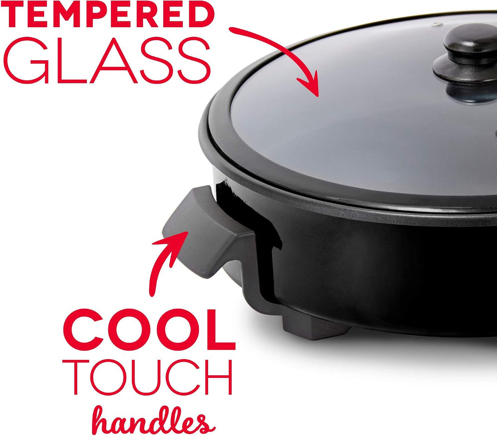 Dash 14' Electric Skillet, 20 Cup + 1500W 20'x10.5' Griddle with Nonstick Surfaces, Recipe Books