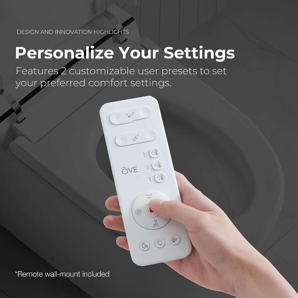 OVE Decors Ella Dual-Flush Smart Bidet Toilet with Built-in Tank, Elongated Bowl, Heated Seat, WaterSense Certified