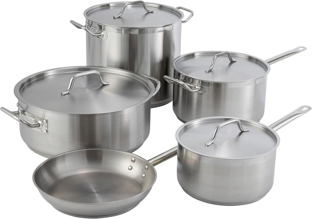 Winware - Stainless Steel 25 Quart Brasier with Cover