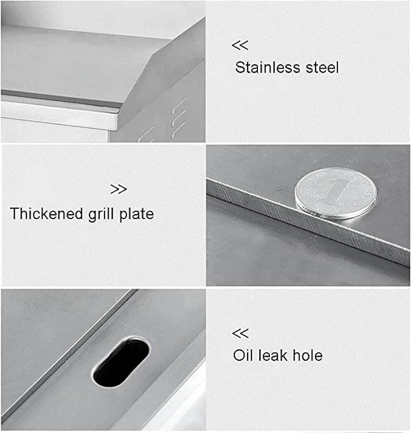 3000W Commercial Electric Griddle/Stainless Steel Flat Top Grill HotPlate/Non-Stick Kitchen Countertop Grill with Adjustable Thermostatic Control