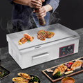 21''Commercial Electric Countertop Griddle,3000W Stainless Steel BBQ Flat Top Grill Frying Pan with Temperature Control 122°F-572°F for Restaurant Pancake Kitchen Steak (21.26 * 15.75 * 8.66 in)