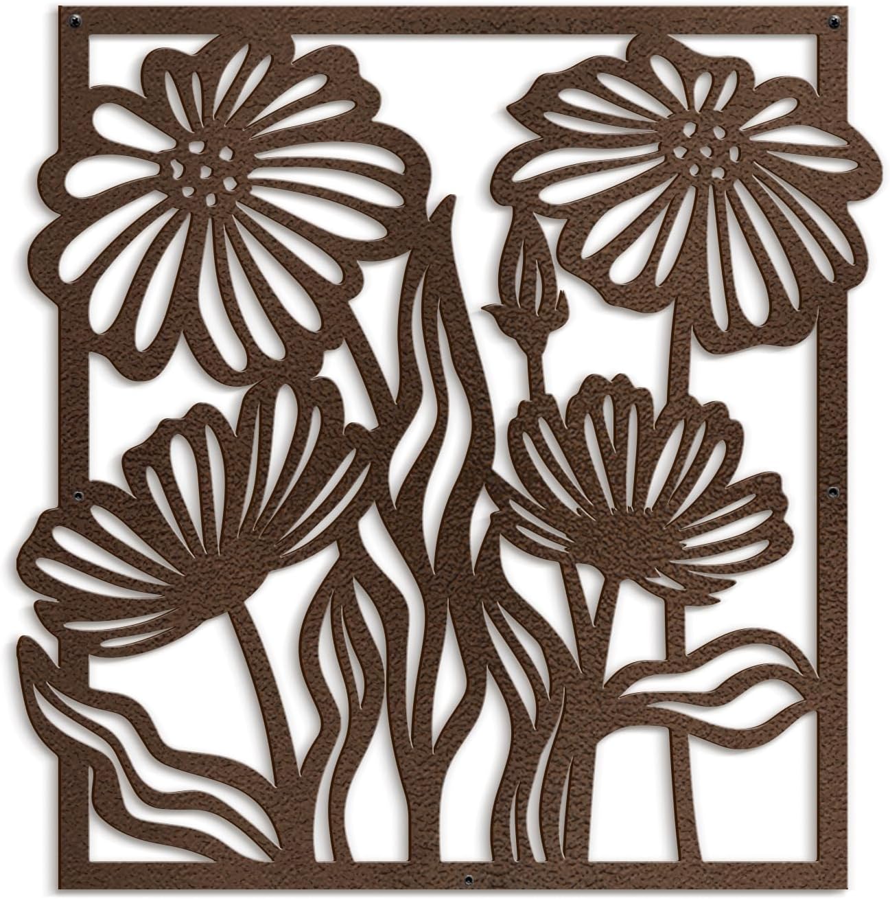 SIGNLEADER Metal Wall Art Decor Tropical Palm Tree Leaf Minimalist Modern Abstract Wall Sculpture Hangings Home Decoration for Living Room, Bedroom, Bathroom, Kitchen, Outdoor - 36' Bronze