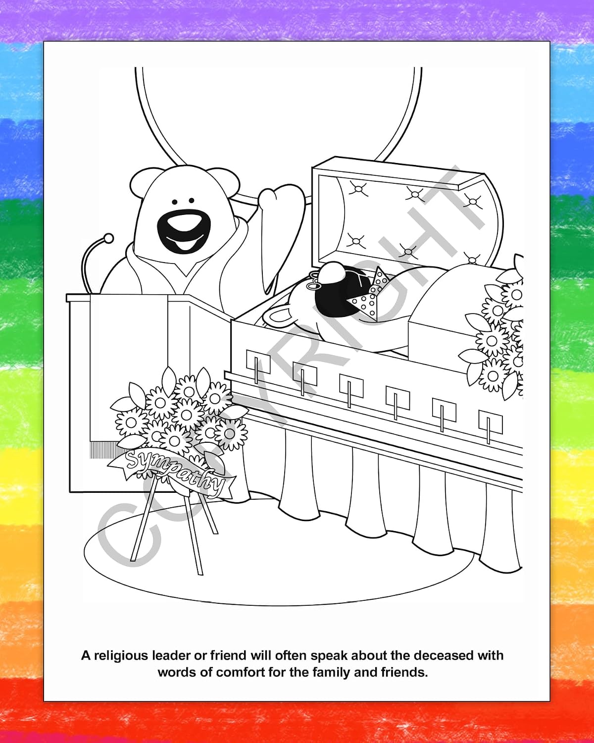 ZOCO – Losing a Loved One – Custom Educational Coloring and Activity Books (250 Bulk Pack, with Crayons) – Funeral Home, Church Handouts for Kids – Add Your Imprint