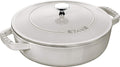 staub Braiser 40501-484 Saute Pan, Campagne, 9.4 inches (24 cm), Both Hands, Cast Enameled Pot, Shallow Type, Sukiyaki, Induction Compatible, Japanese Serial Number Included