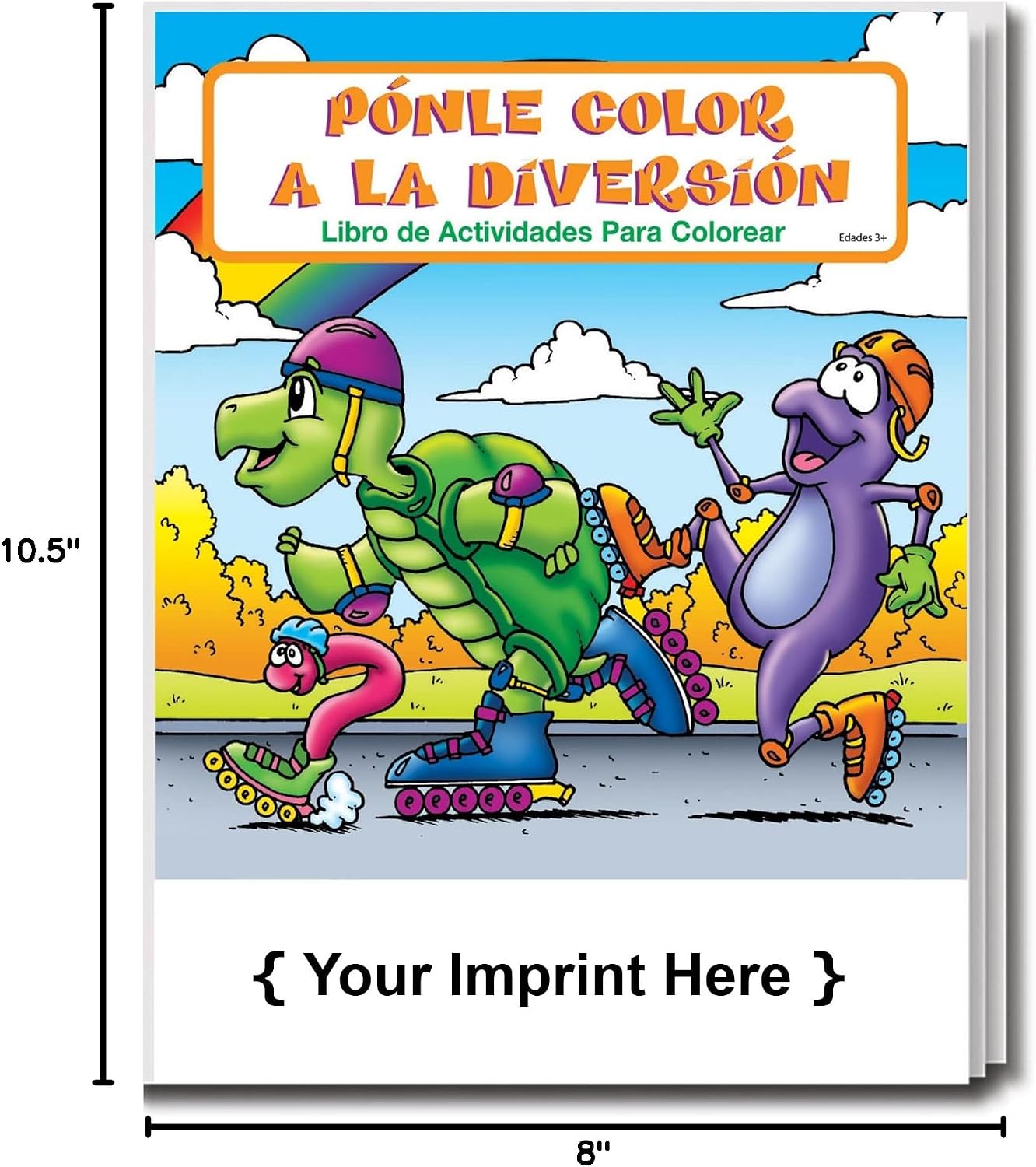 ZOCO – Fun to Color (in Spanish) Custom Promotional Coloring Books (250 Bulk Pack, Without Crayons) – Games, Puzzles, Activities for Kids