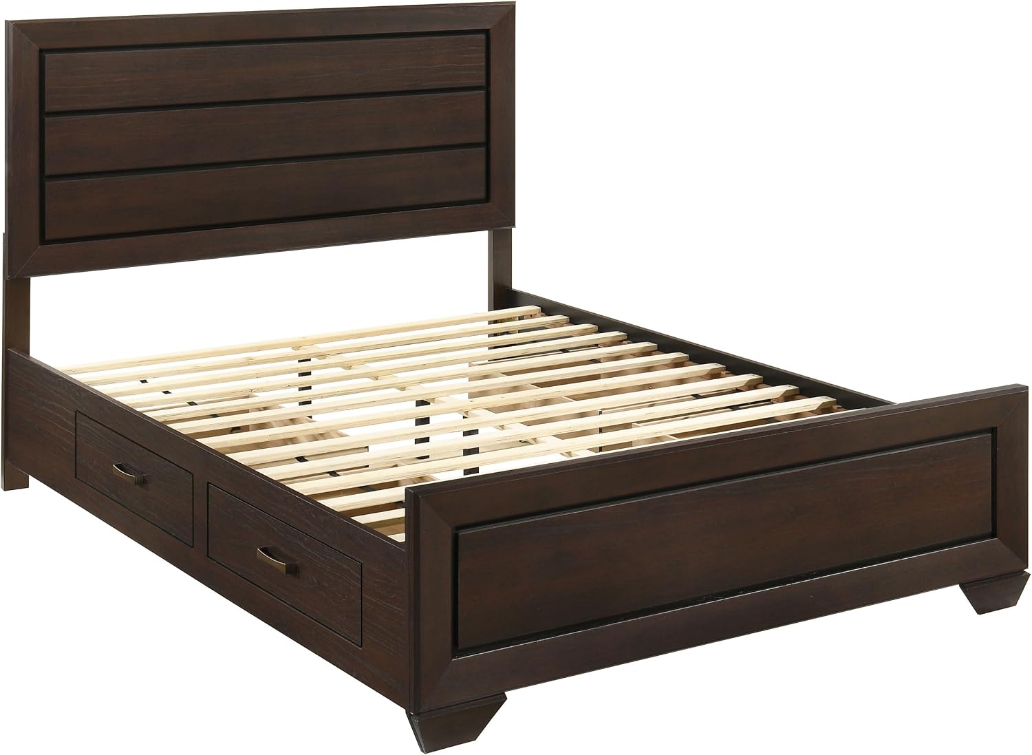 Coaster Home Furnishings Kauffman Transitional 5-Piece Bedroom Set Queen Size Storage Panel Bed Frame 54-inch Headboard Dark Cocoa 204390Q-S5