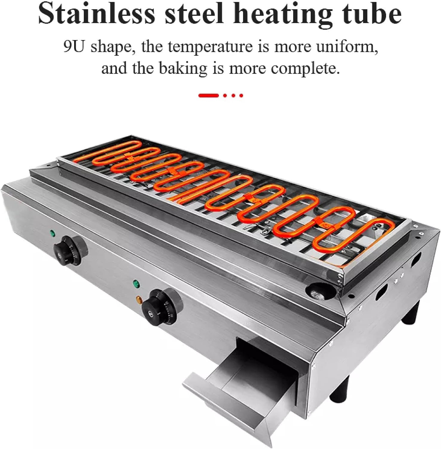 4000W Electric Flat Top Countertop Griddle, Commercial Stainless Steel Grill Non-Stick Hotplate for Barbecue Teppanyaki (79x38x24cm)