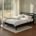 LIFEMENT Signature Wood Platform Bed Frame with Headboard, Essential, Noise Free, Under Bed Storage, No Box Spring Needed, Easy Assembly (Black, King (U.S. Standard))