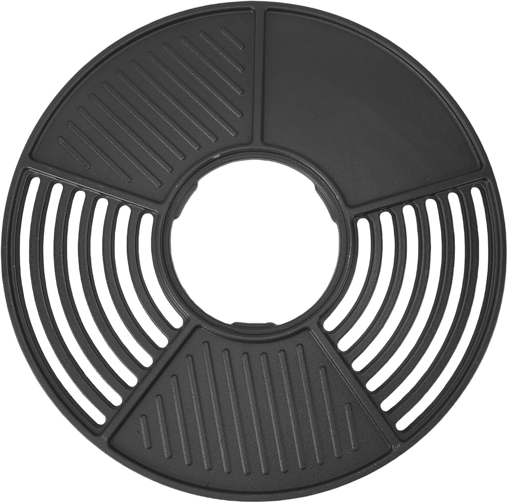42cm Cast Iron Round Grill Grate, Cooking Grates Griddle Combo Non Stick Charcoal Grill BBQ Pan Plate Replacement for Outdoor Camping Picnics