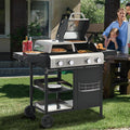 2+2 Multi function Burner Gas Grill and Griddle Combo with Cover for Outdoor Cooking While Camping or Tailgating BBQ,FRYING,PIZZA.
