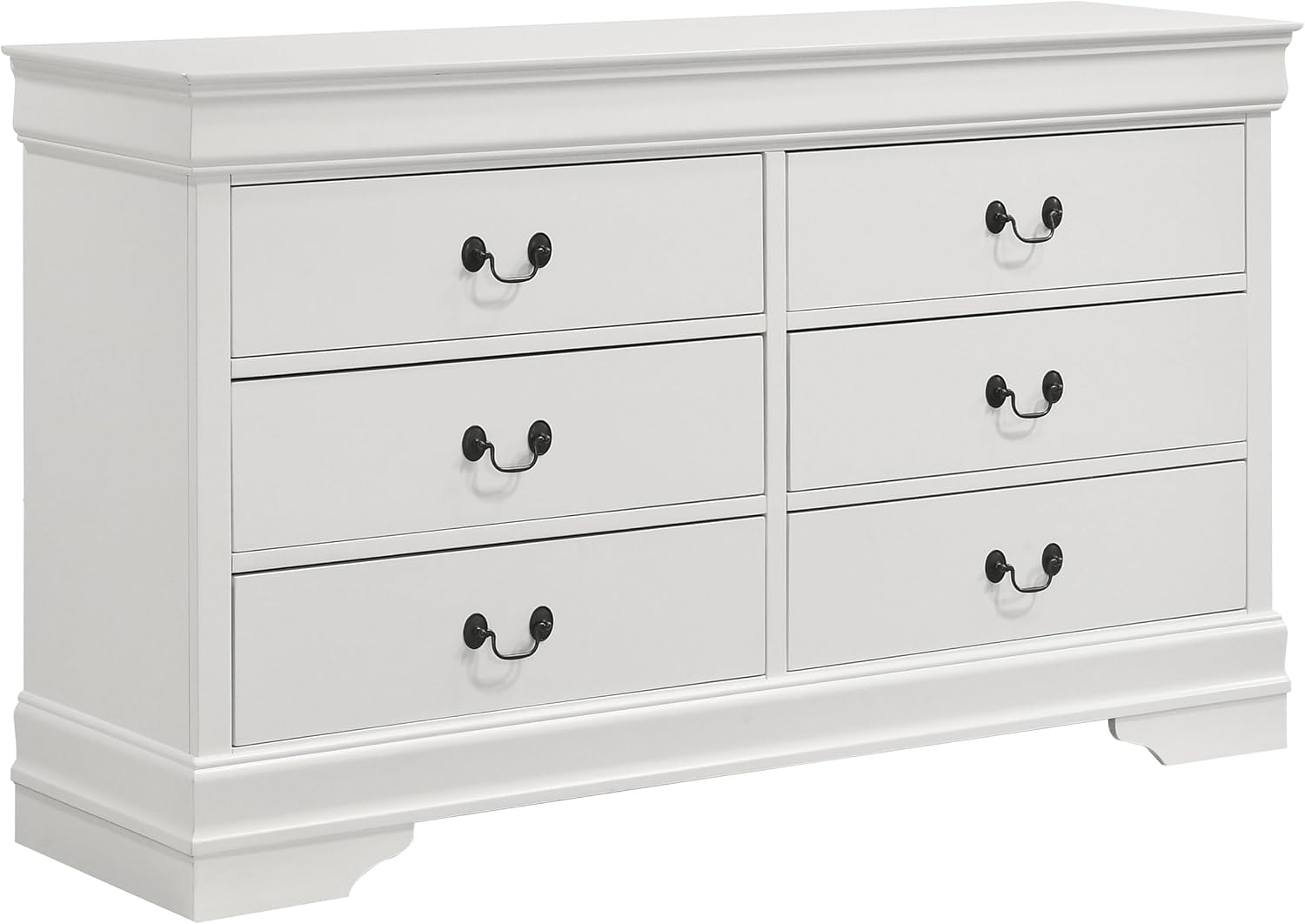 Coaster Home Furnishings Louis Philippe Traditional 4-Piece Bedroom Set Twin Size Sleigh Bed Frame 47-inch Headboard White 202441T-S4