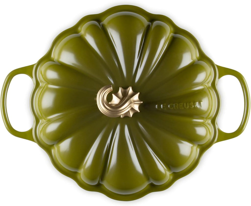 Le Creuset Enameled Cast Iron Signature Pumpkin Braiser, 2.75 qt., Olive